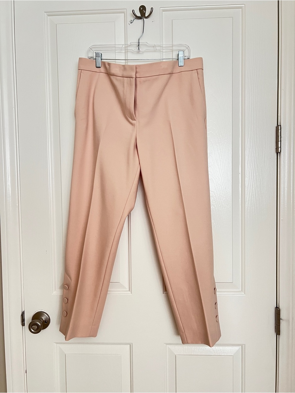 Ann Taylor Cropped Tailored Pants in soft pink